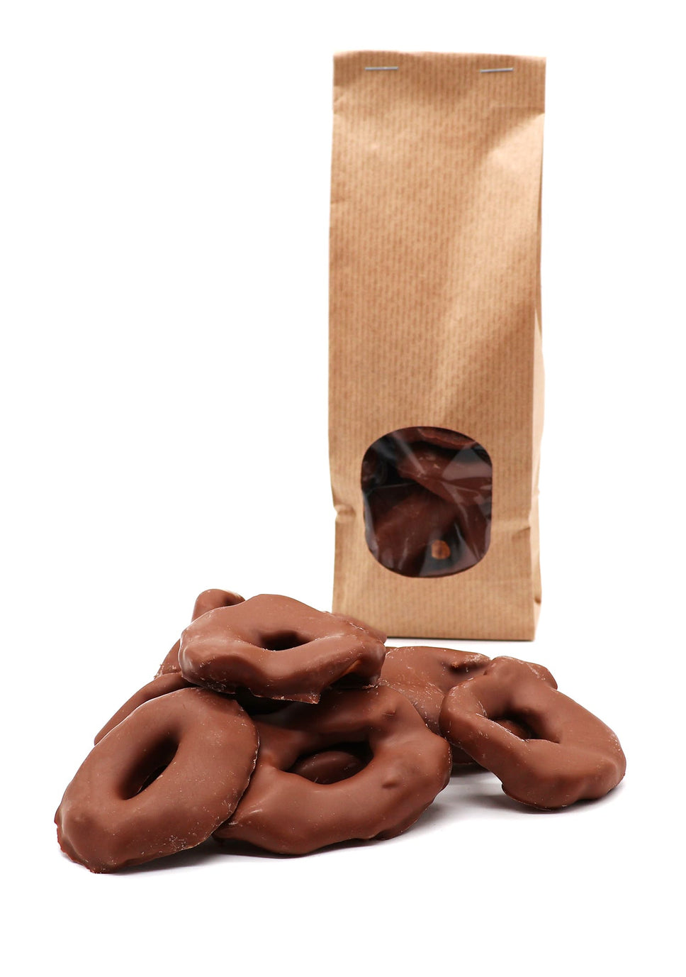 Apfelringe in Vollmilch Schokolade