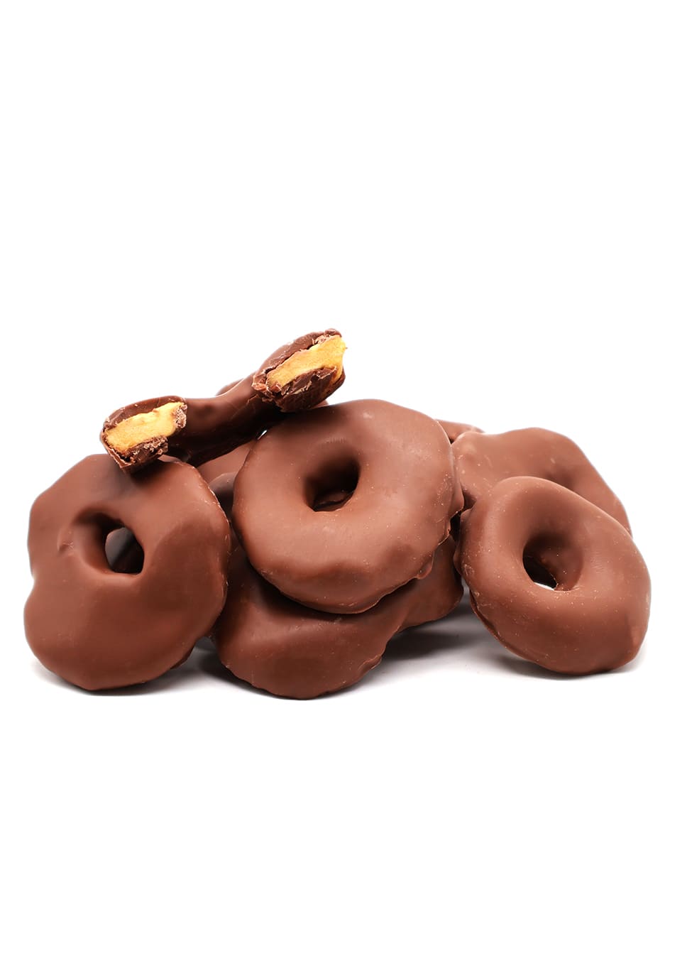 Apfelringe in Vollmilch Schokolade